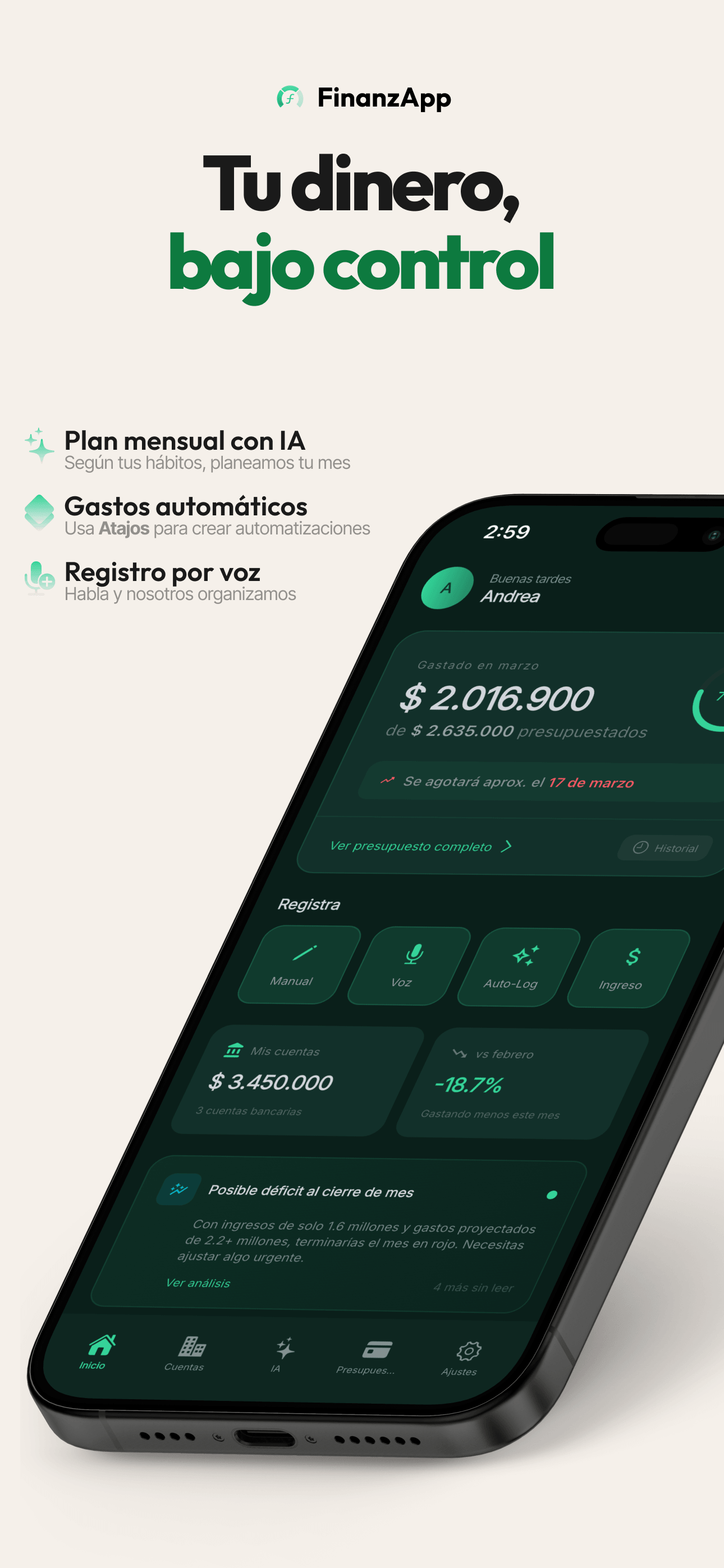 Tu dinero, bajo control